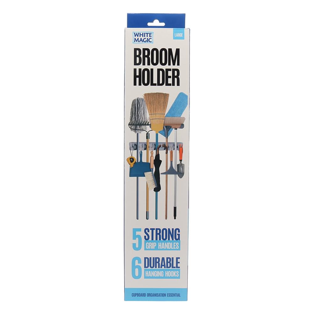 White Magic Broom Holder - Large