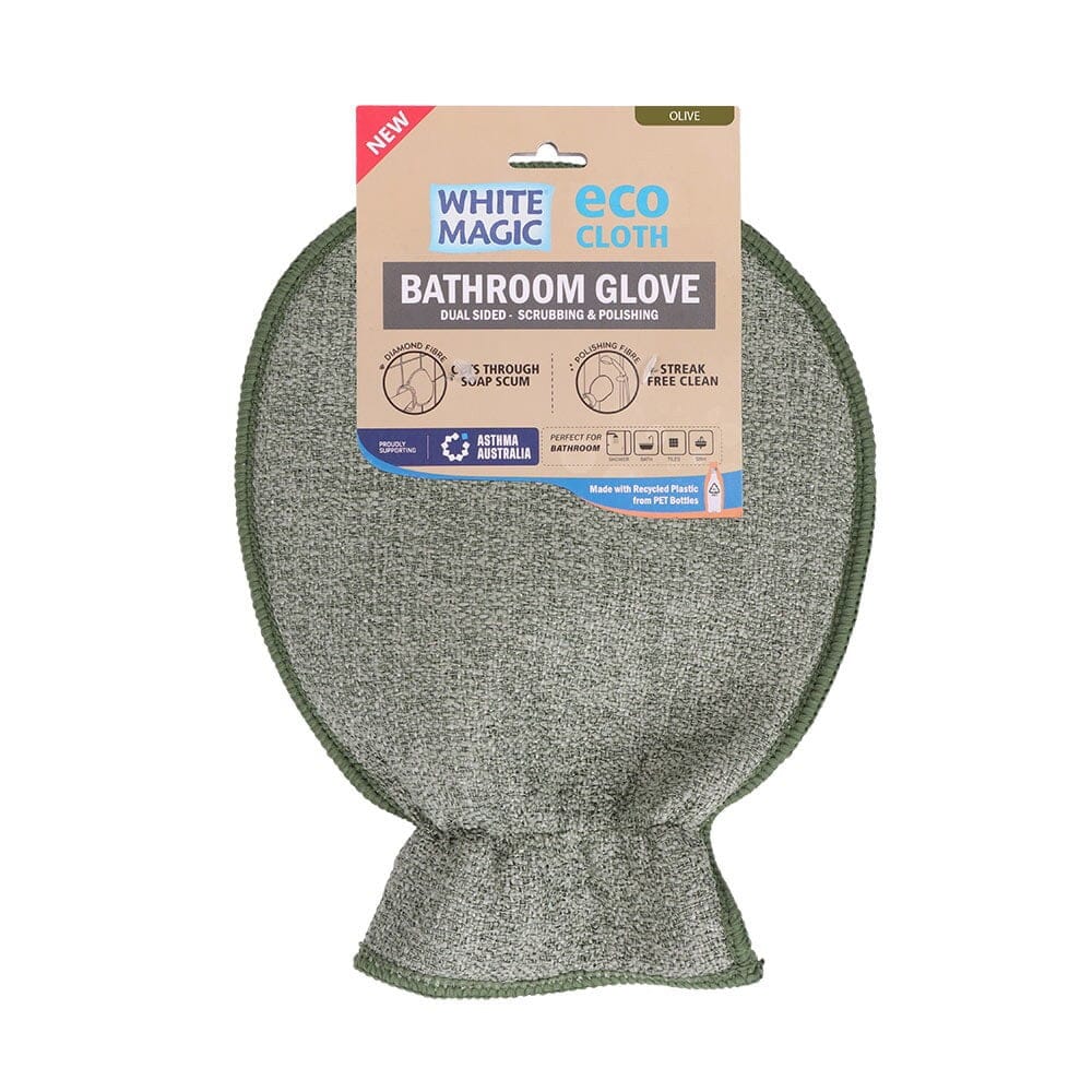 White Magic Eco Cloth Bathroom Glove Olive Cleaning Equipment The Cooks Kitchen Mandurah 