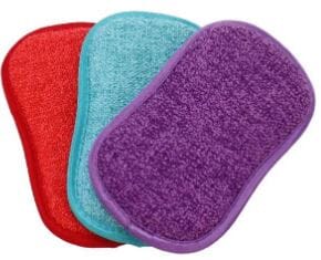 Washing Up Pad 3 Pack - Rainbow Cleaning Cloths The Cooks Kitchen 