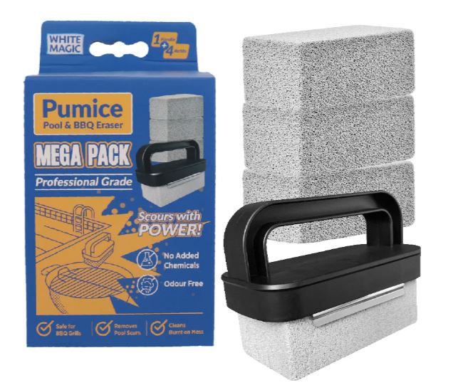 White Magic Pumice Pool & Bbq Eraser Mega 4 Pack