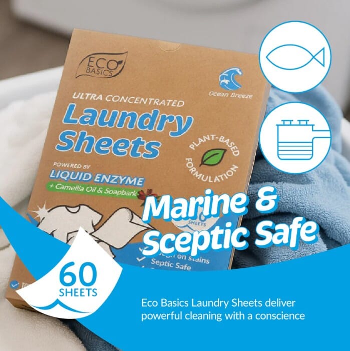 Eco Basics Laundry Sheets - Ocean Breeze Cleaning Equipment The Cooks Kitchen 