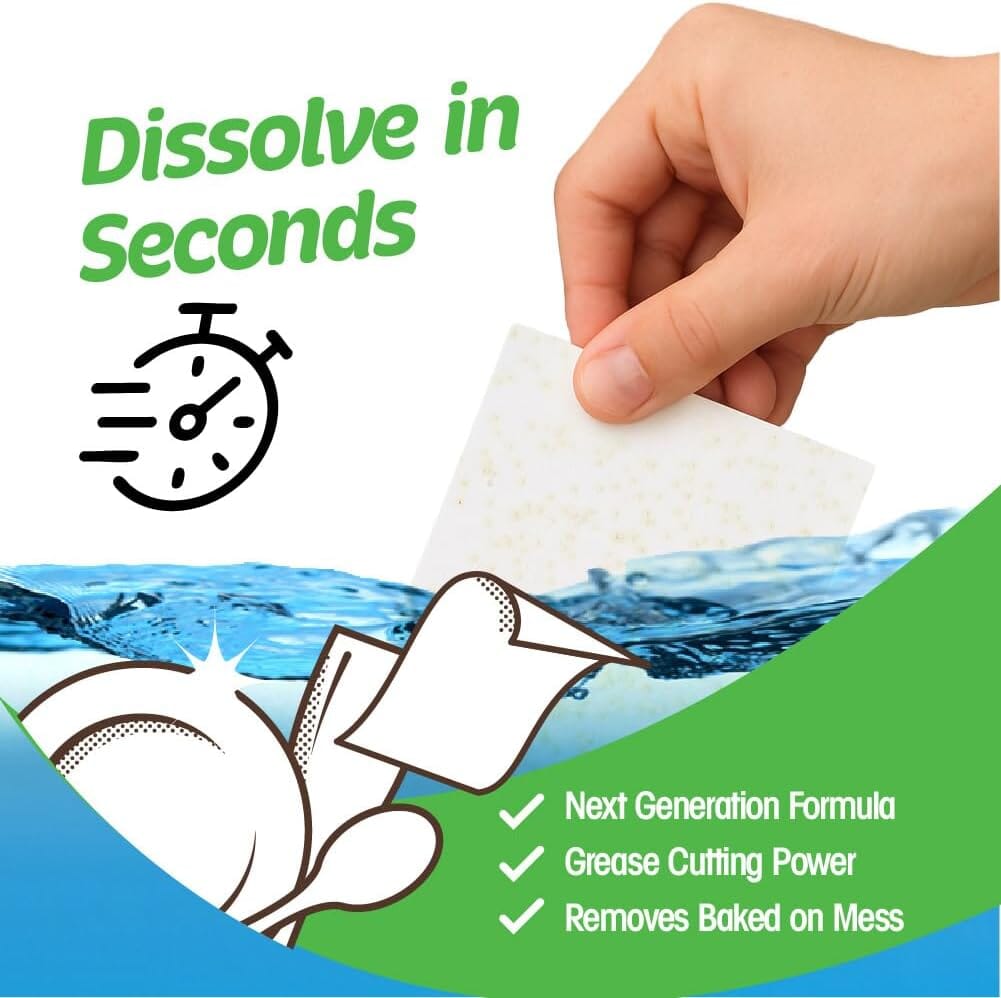 Eco Basics Dishwashing Sheets - Fresh Lemon Cleaning Equipment The Cooks Kitchen 