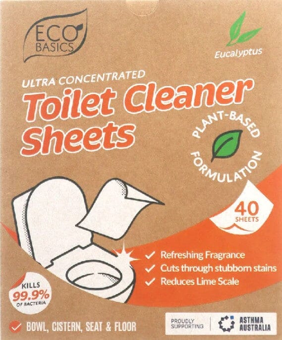 Eco Basics Toilet Cleaner Sheets - Eucalyptus Cleaning Equipment The Cooks Kitchen 