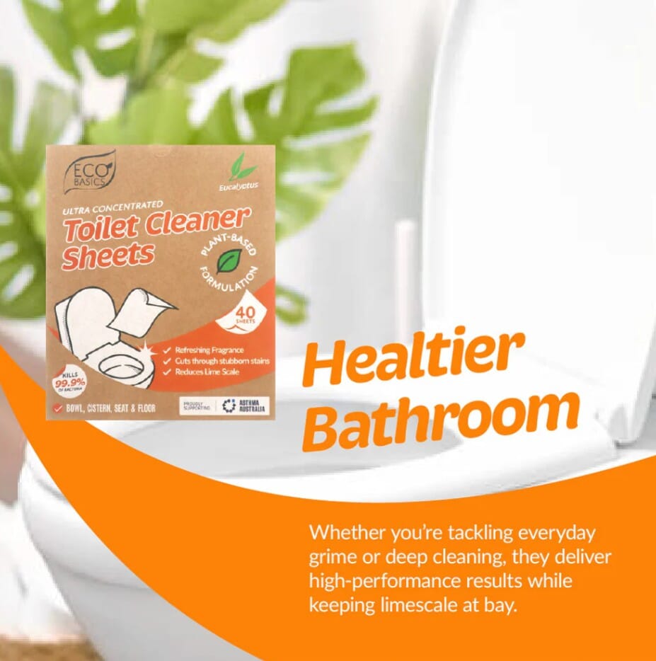 Eco Basics Toilet Cleaner Sheets - Eucalyptus Cleaning Equipment The Cooks Kitchen 