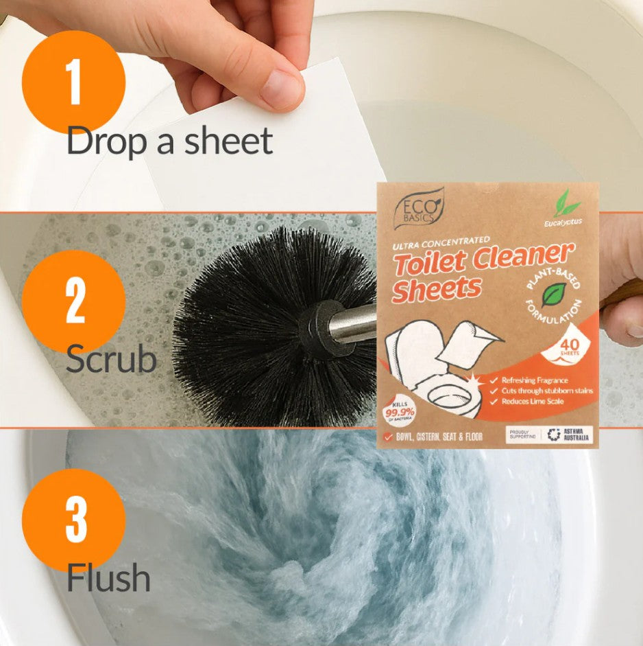 Eco Basics Toilet Cleaner Sheets - Eucalyptus