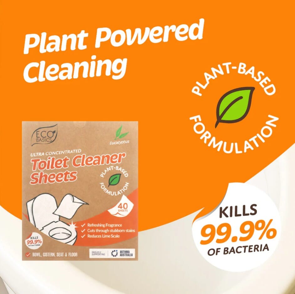 Eco Basics Toilet Cleaner Sheets - Eucalyptus Cleaning Equipment The Cooks Kitchen 