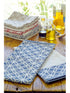 Oglvies Euro Collection Cotton Tea Towels - Geometric Blue Set Of 2