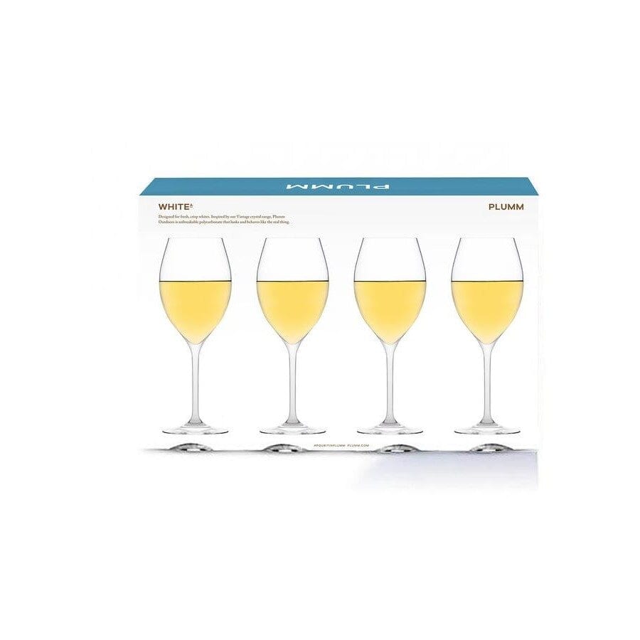 Plumm Outdoors White Wine Glass - 4 Pack Wine & Champagne The Cooks Kitchen 