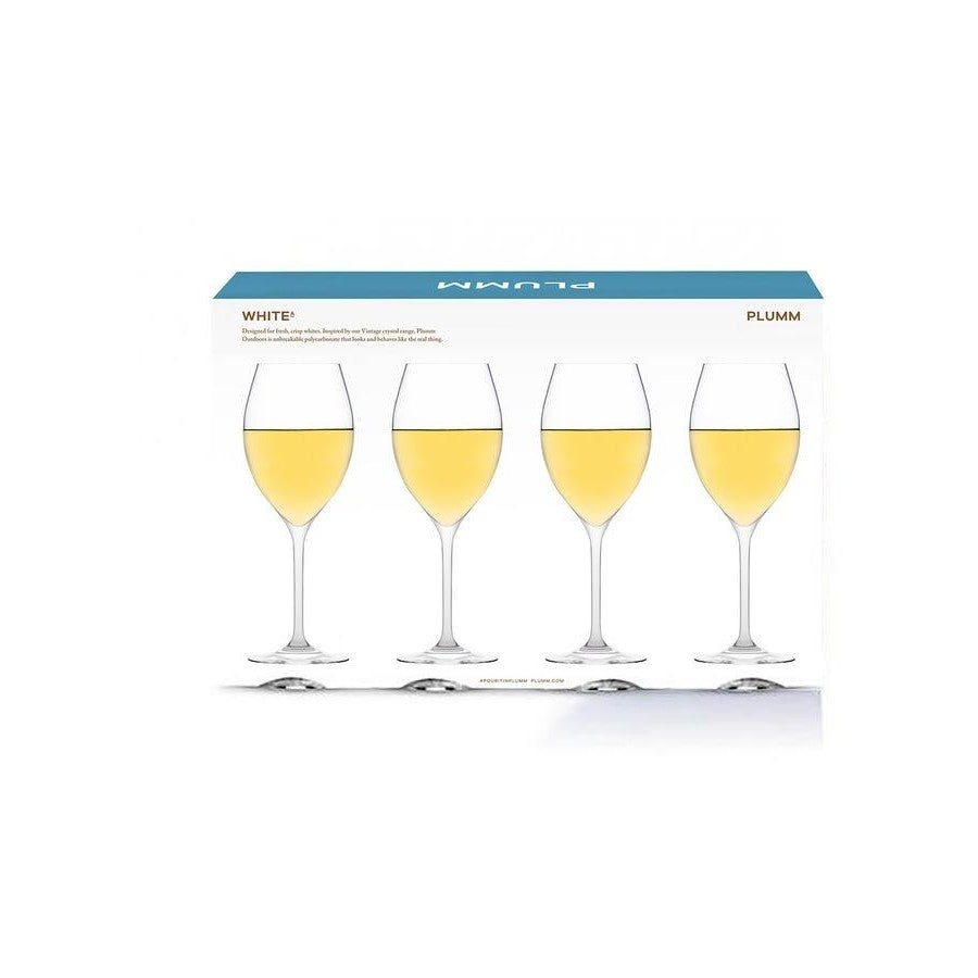 Plumm Outdoors White Wine Glass - 4 Pack