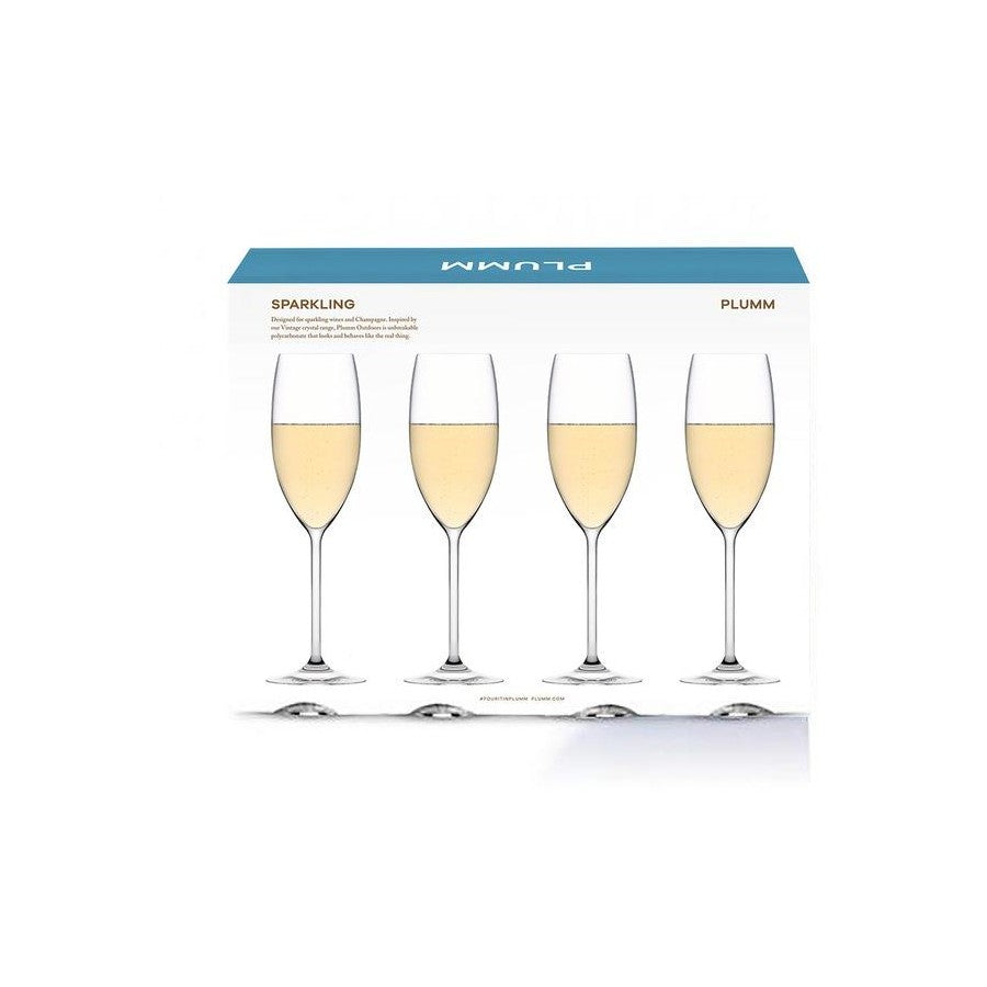 Plumm Outdoors Sparkling Wine Glass - 4 Pack