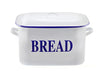 Falcon Enamel Bread Bin 20cm - White With Blue Rim