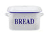 Falcon Enamel Bread Bin 20cm - White With Blue Rim