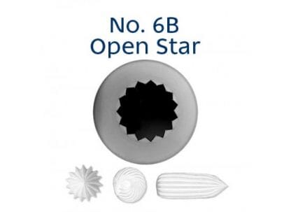 Loyal Piping Tube - No.6b Open Star Piping Tips The Cooks Kitchen 