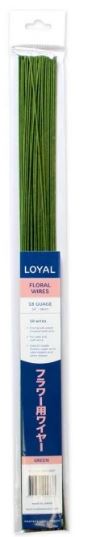 Loyal Floral Wires 18 Gauge 14"/36cm - Green