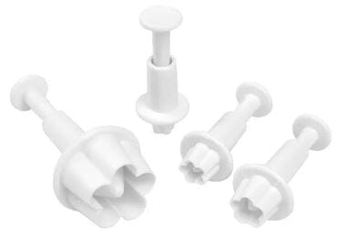 Mondo Bakeware - Flower Blossom Plunger Cutter Set 4pc Fondant Cutters The Cooks Kitchen 