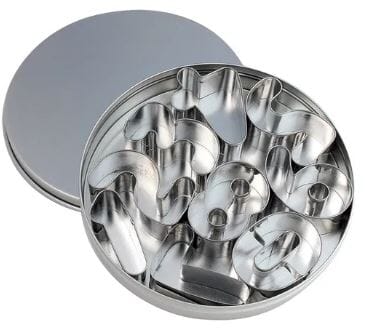 Mondo Bakeware S/s Numbers Cutter Set 9pce Cookie Cutters & Plungers The Cooks Kitchen 