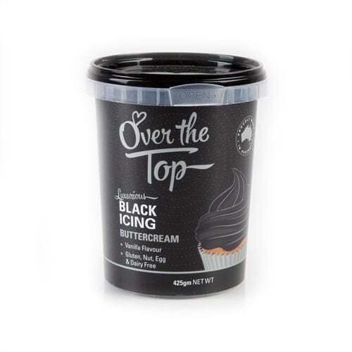 Over The Top Buttercream - Black - 425g Icing The Cooks Kitchen 