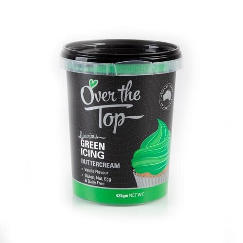 Over The Top Buttercream - Green - 425g Icing The Cooks Kitchen Mandurah 