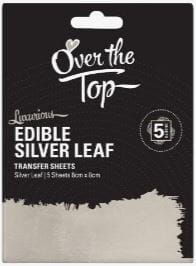 Over The Top Silver Leaf Transfer Sheet Pk 5 Colouring The Cooks Kitchen 