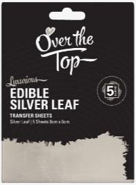 Over The Top Silver Leaf Transfer Sheet Pk 5
