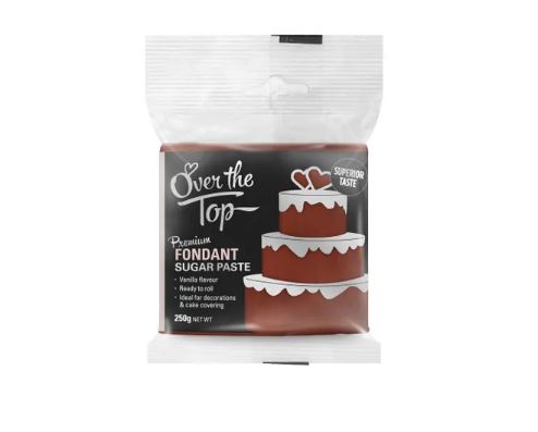 Over The Top Premium Fondant 250gm Warm Brown