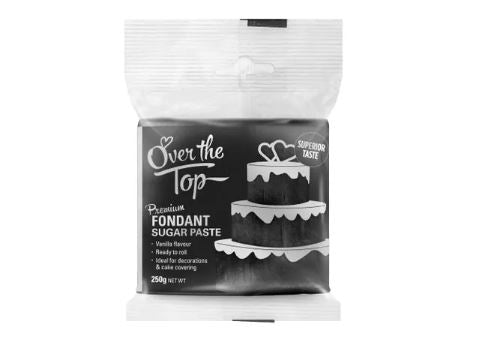 Over The Top Premium Fondant 250gm Super Black