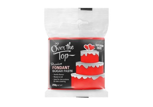 Over The Top Premium Fondant 250gm Super Red