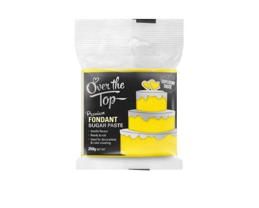 Over The Top Premium Fondant 250gm Sun Yellow