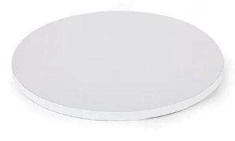Mondo Drum Cake Board Round - White 12"