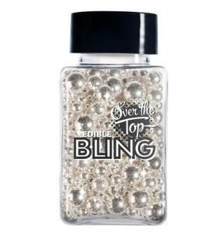 Over The Top Edible Bling Silver Balls Medley - 2mm To 8mm - 75g
