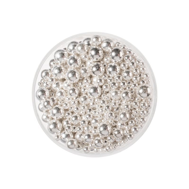 Over The Top Edible Bling Silver Balls Medley - 2mm To 8mm - 75g