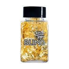 Over The Top Bling Gold Leaf Flakes 2g Edible Decorations The Cooks Kitchen 