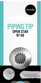 Mondo #4b S/s Open Star Piping Tip