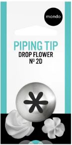 Mondo #2d Stainless Steel Drop Flower Piping Tip