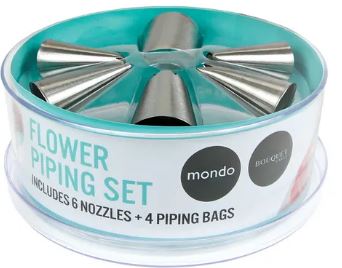 Mondo Flower Piping Set 10pc