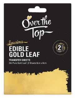 Over The Top Gold Leaf 24k Transfer Sheets 2pk