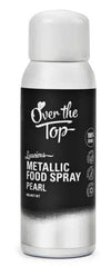 Over The Top Metallic Food Spray 48g - Pearl White