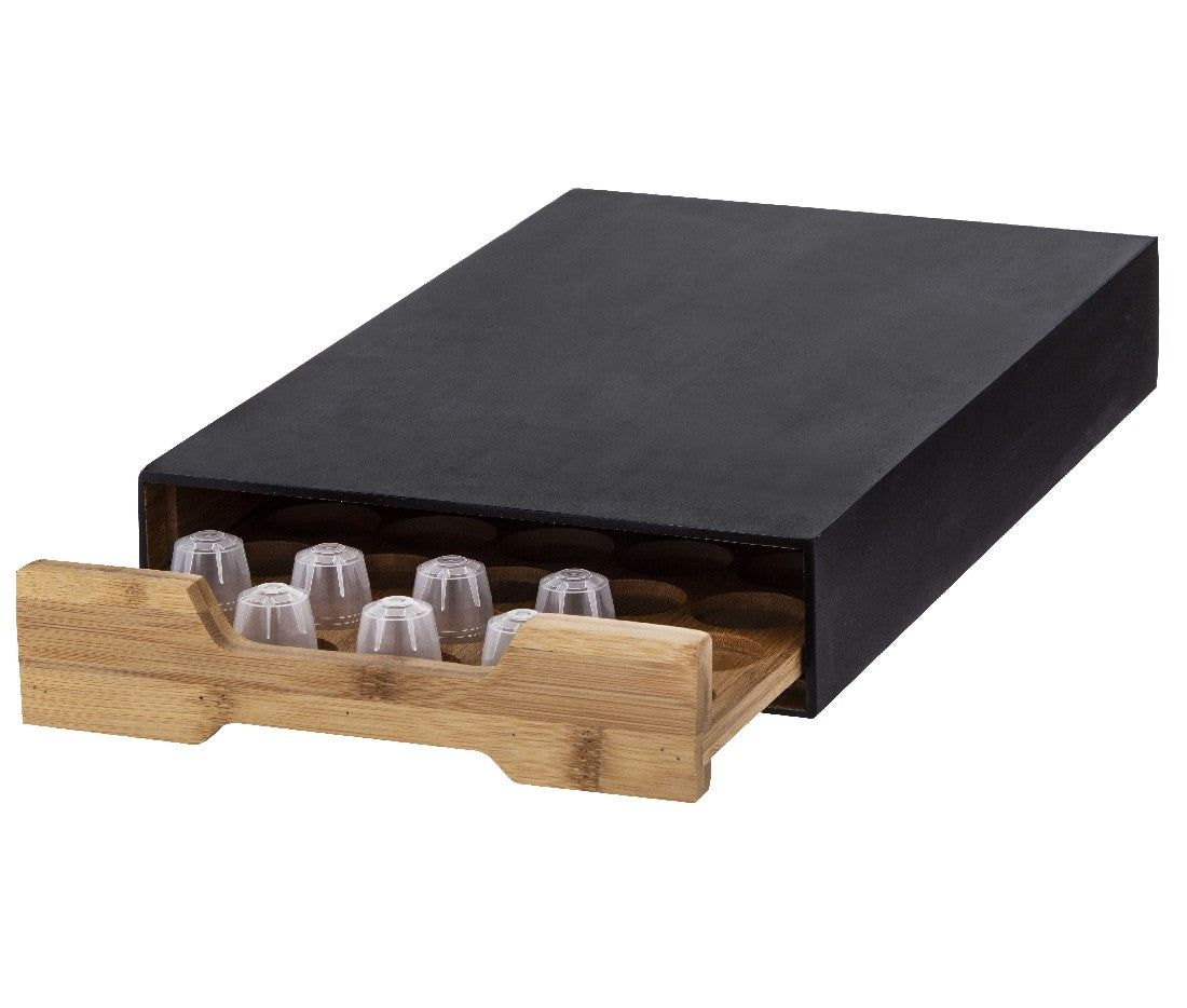 Leaf & Bean Bamboo Coffee Board W/ Pod Drawer Coffee Capsule Holder The Cooks Kitchen Mandurah 