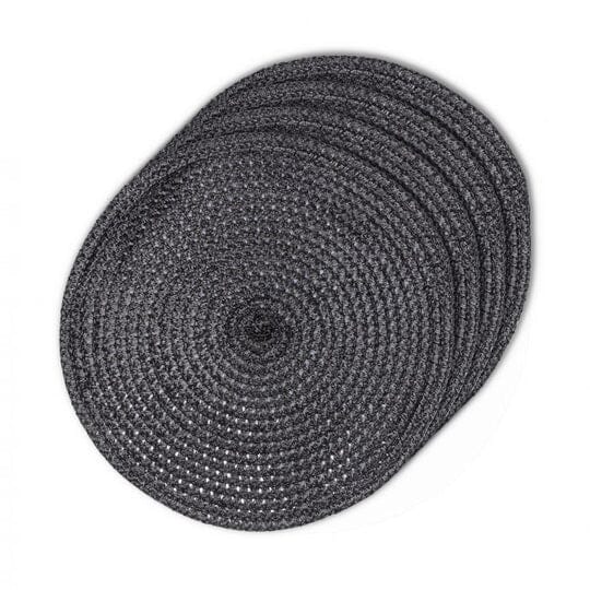 Amalfi Jai Placemat S/4 35x35cm Black Placemats & Coasters The Cooks Kitchen 
