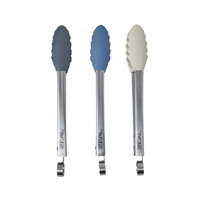 Zeal Cosy Mini Silicone Tongs 3 Assorted Colours