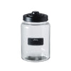 Academy Oversized Glass Jar W/ Matte Black Lid - 3.5l
