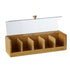 Leaf & Bean Bamboo Tea Box W/ Transparent Lid 36x13x10cm Sugar, Coffee & Tea The Cooks Kitchen Mandurah 