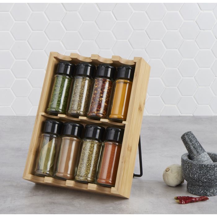 8 Canister Spice Holder 25.5x19.8x5.8cm