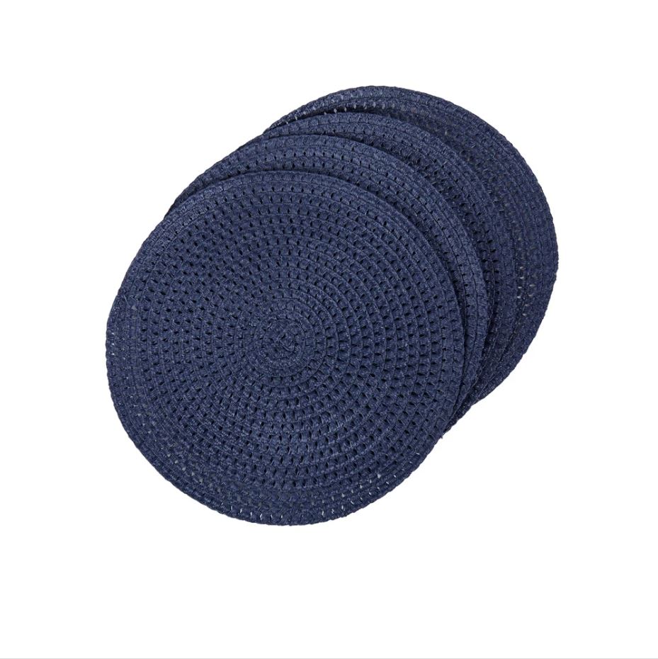 Amalfi Jay Placemat Set Of 4 - Denim 35x35x0.1cm