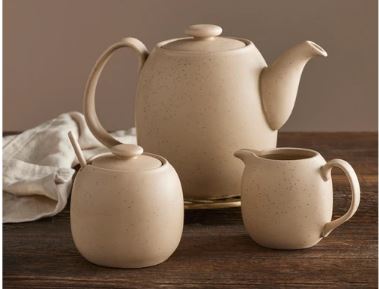 Leaf & Bean Aster 4pc Tea Set Natural
