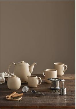 Leaf & Bean Aster 4pc Tea Set Natural