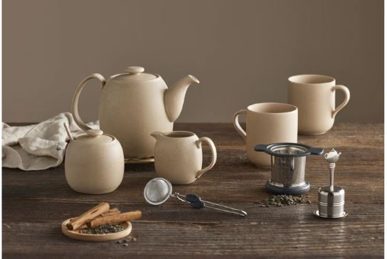 Leaf & Bean Aster 4pc Tea Set Natural