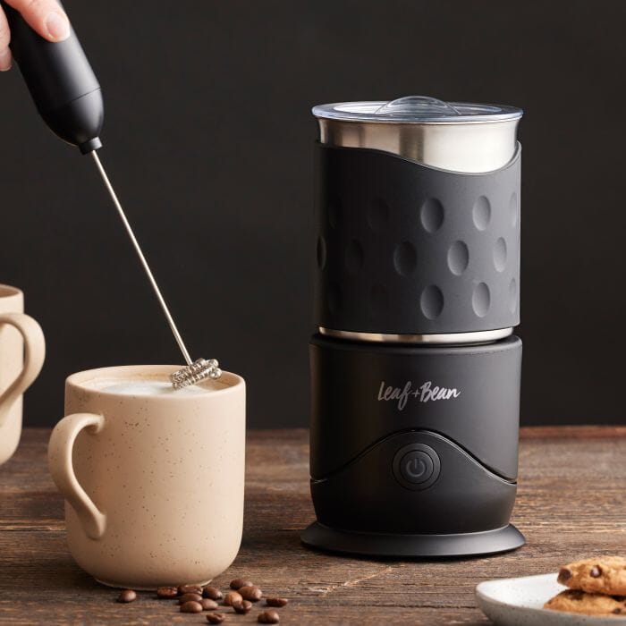 Leaf & Bean Electric Magnetic Milk Frother & Warmer Milk Frothers The Cooks Kitchen 