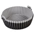 Masterpro Reusable Silicone Air Fryer Liner Round 2pc Set Grey & Black 56.5x46x38.5cm