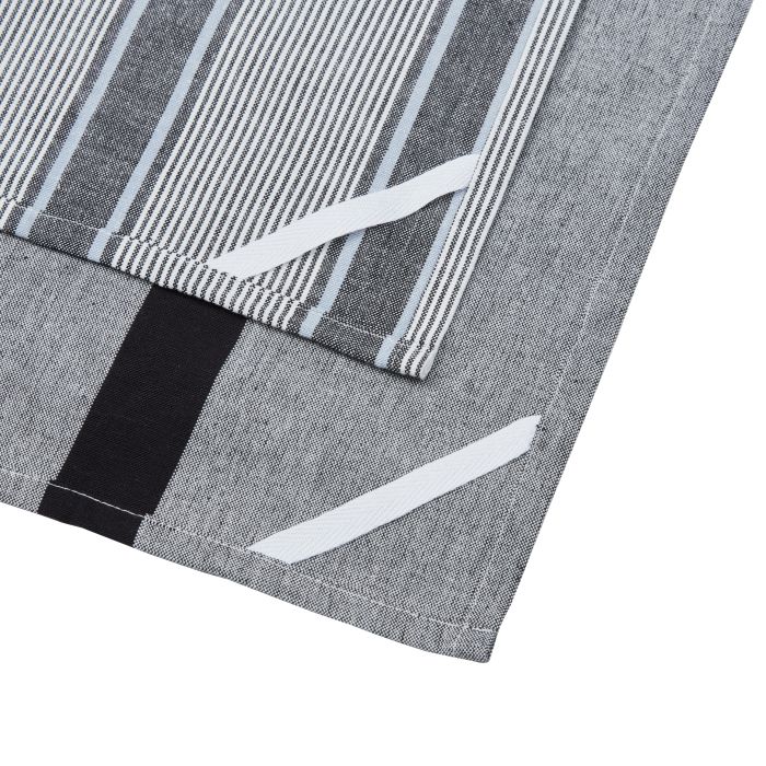 Davis & Waddel Ellis Cotton Tea Towels Set Of 2 50x70cm - Black